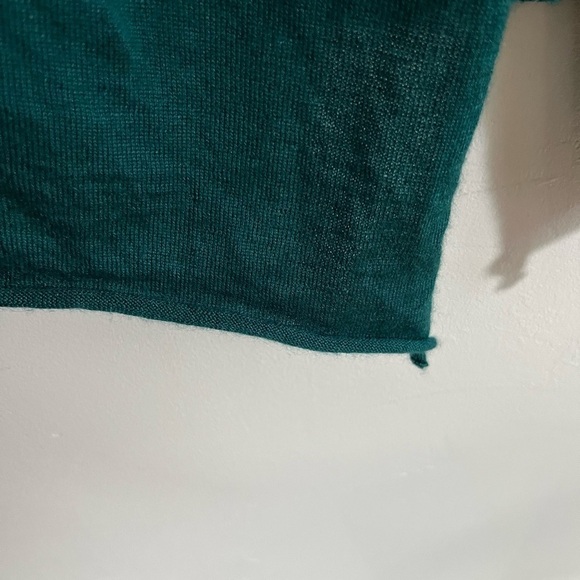 Dolce & Gabbana Green Long Line Cashmere Silk Blend Ruched Cardigan - Picture 3 of 10